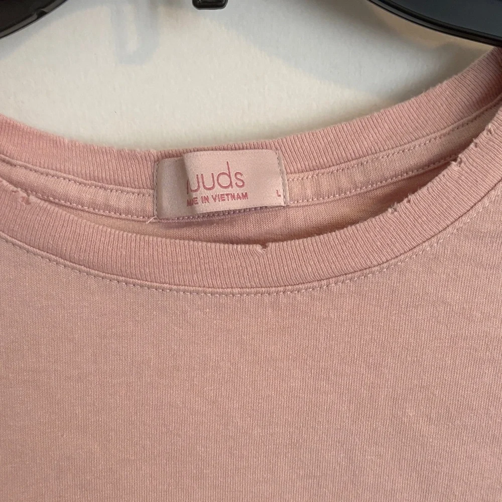 nuuds Relaxed Crewneck Tee in Blush Pink - Picture 4 of 8